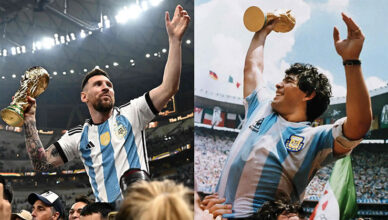 Lionel Messi dan Diego Maradona membawa Argentina menjuarai Piala Dunia 2022